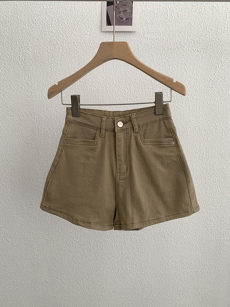 Short de Mezclilla Vintage de Talle Alto y Pierna Ancha para Mujer