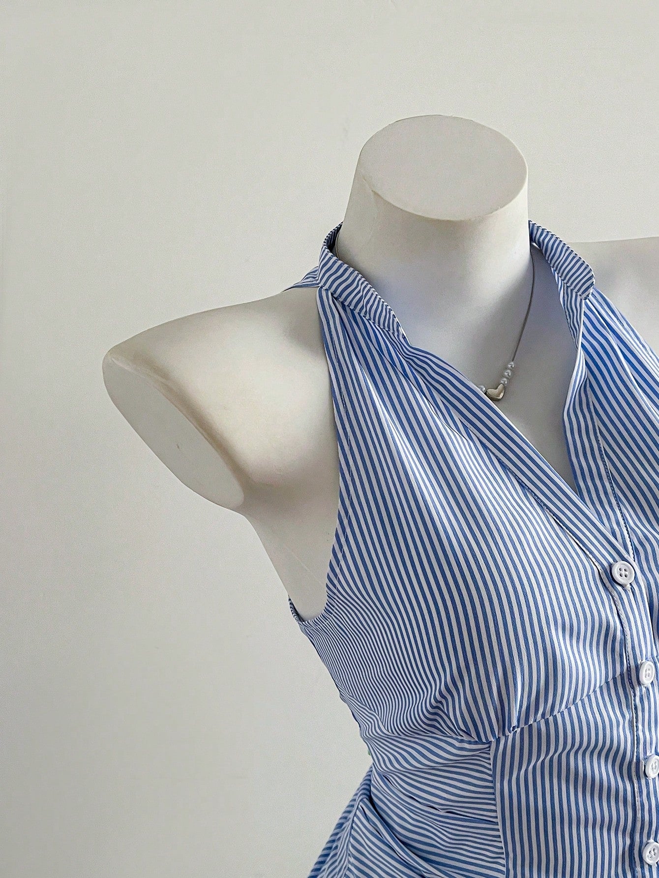 Blusa de Rayas Estilo Francés con Cintura Entallada