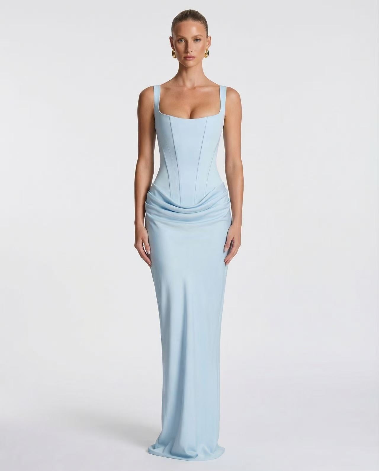 Vestido Elegante Sirena Sin Mangas
