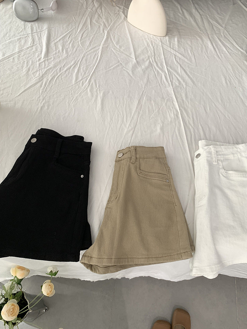Short de Mezclilla Vintage de Talle Alto y Pierna Ancha para Mujer