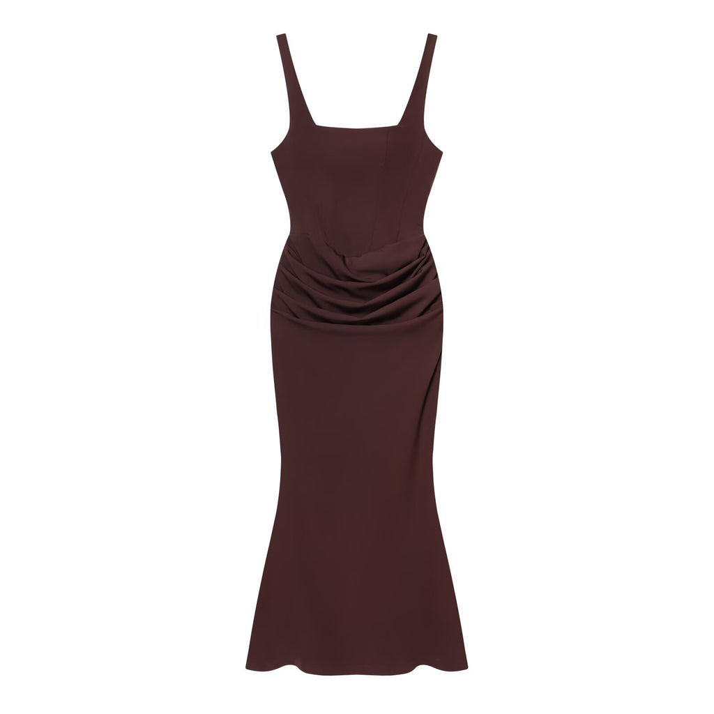 Vestido Elegante Sirena Sin Mangas
