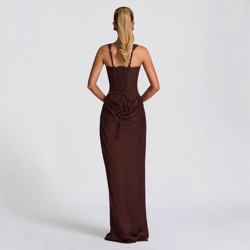 Vestido Elegante Sirena Sin Mangas