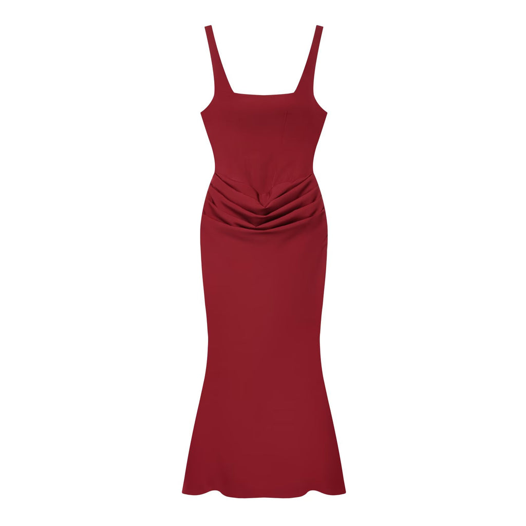Vestido Elegante Sirena Sin Mangas