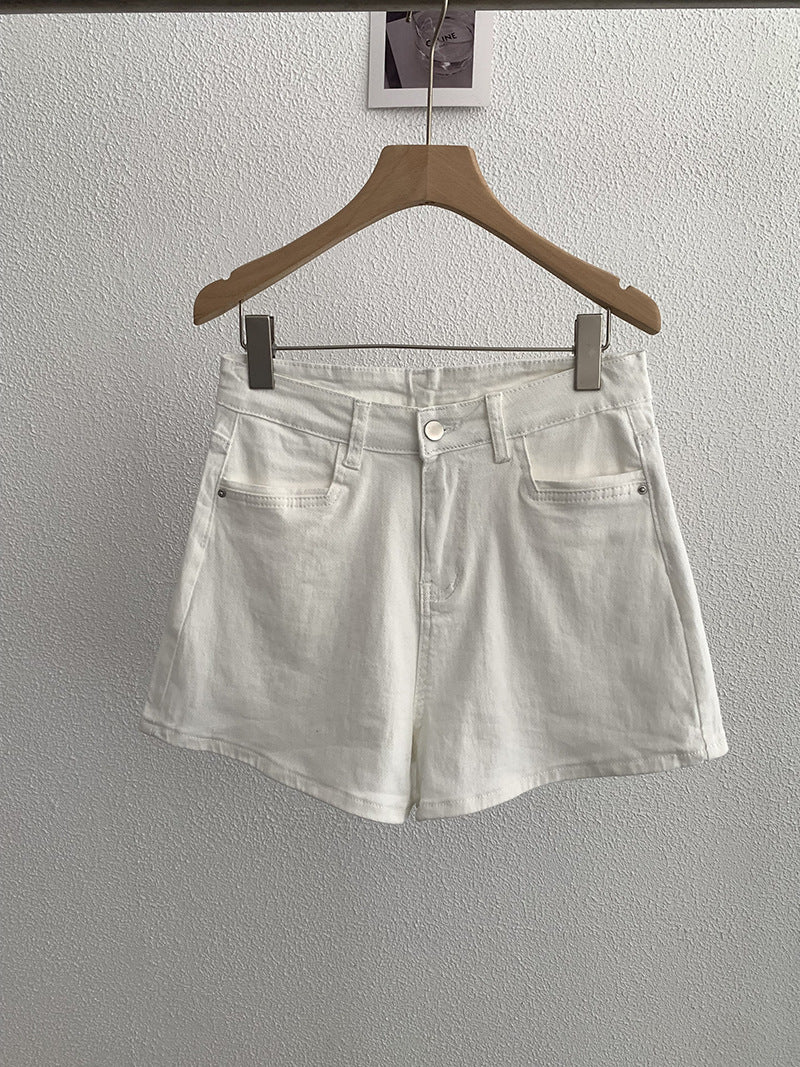 Short de Mezclilla Vintage de Talle Alto y Pierna Ancha para Mujer