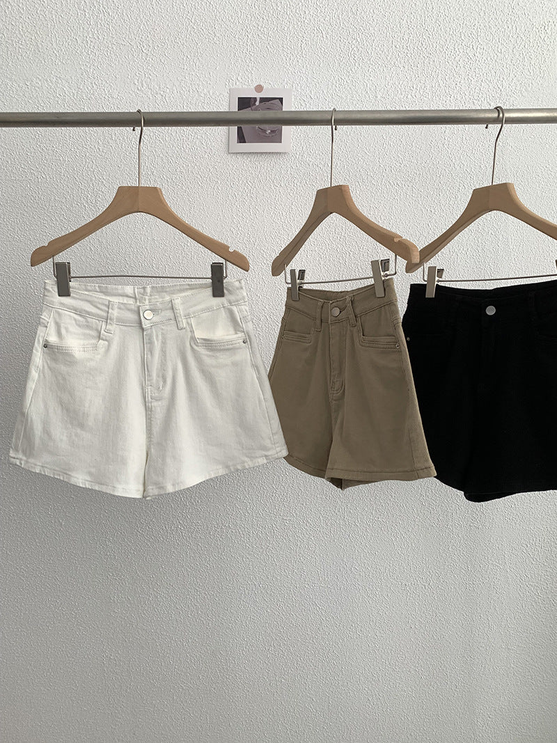 Short de Mezclilla Vintage de Talle Alto y Pierna Ancha para Mujer