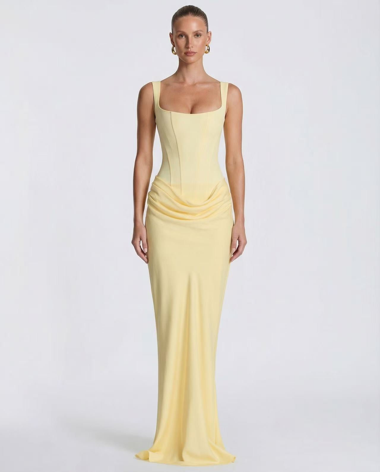 Vestido Elegante Sirena Sin Mangas
