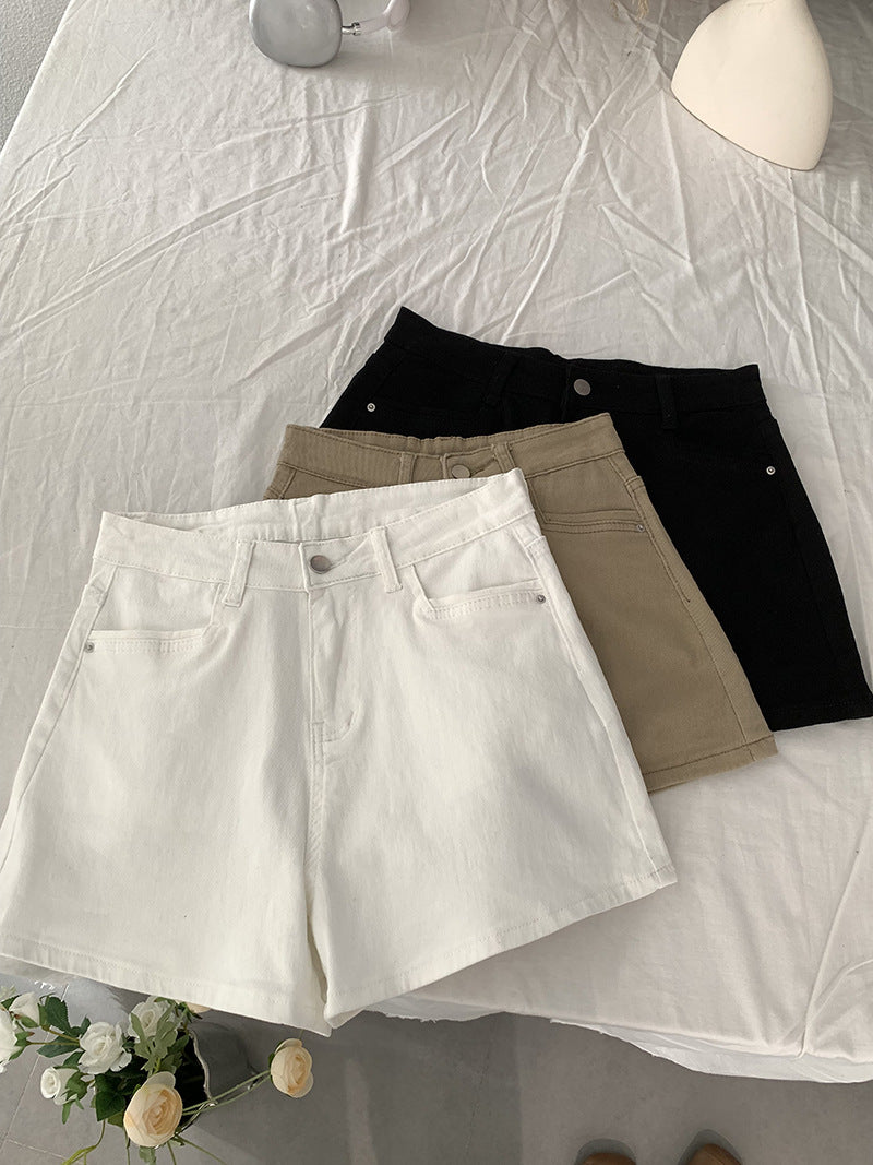 Short de Mezclilla Vintage de Talle Alto y Pierna Ancha para Mujer